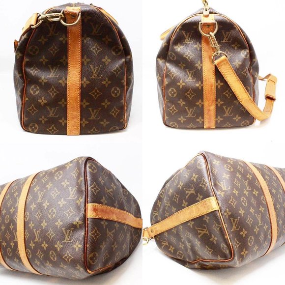 LOUIS VUITTON #42839 Monogram Canvas Keepall Bandouliere Duffle Bag - Picture 7 of 10